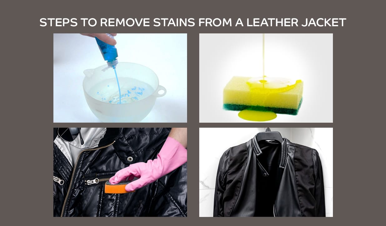 Remove stains before cleaning the whole leather jacket