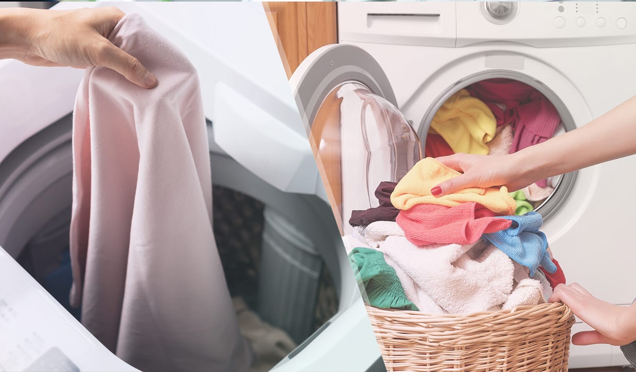 Load the washer properly for laundry