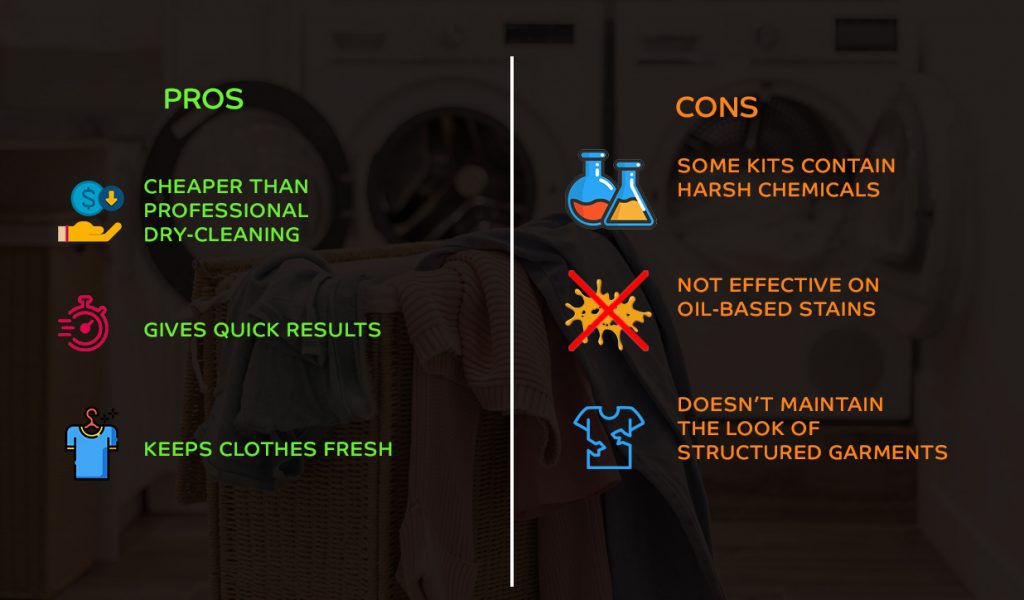 Pros and cons of a home dry cleaning kit