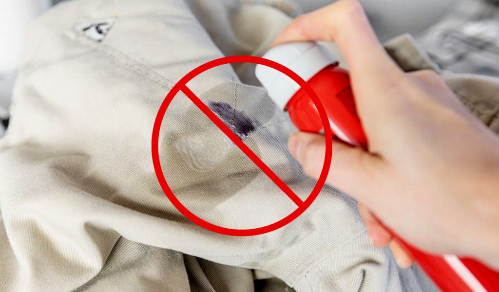It's a laundry myth that all hair sprays can remove stains