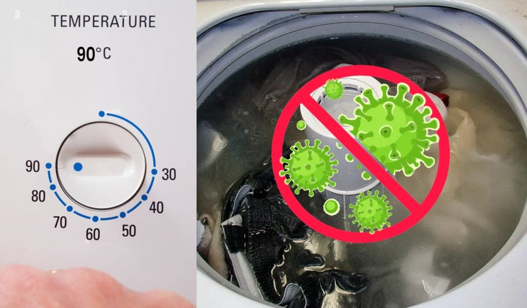 Its a laundry myth that hot water kill germs