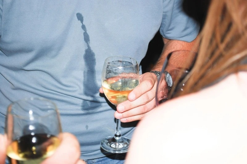 Alcohol stain on clothes