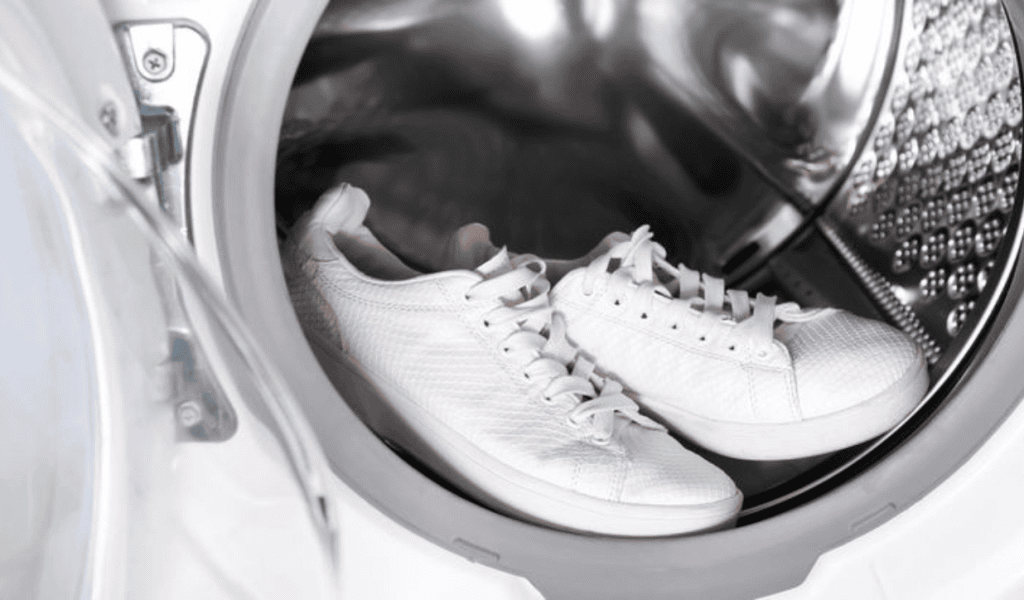 how to wash sneakers in washing machine?