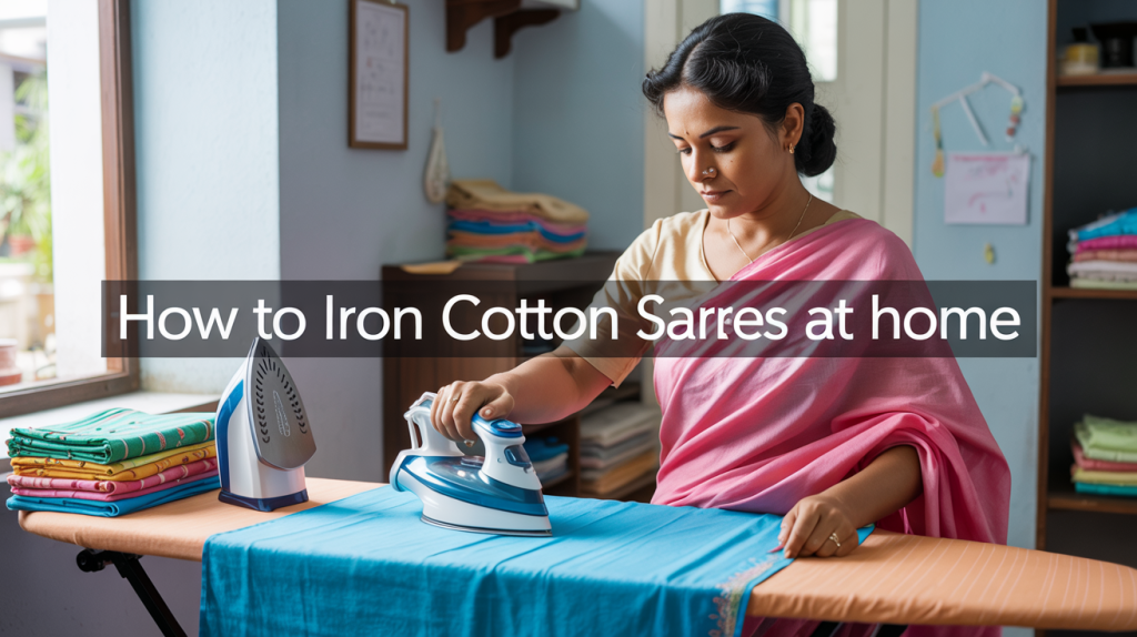 How to iron cotton sarees at home?