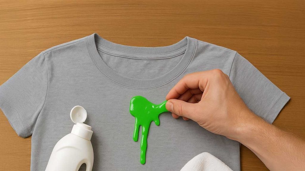 how to remove slime from kids cloth