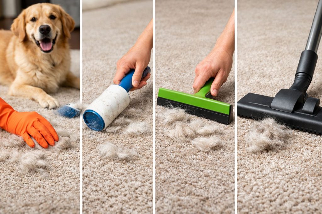 How to Remove Pet Hair from Carpets