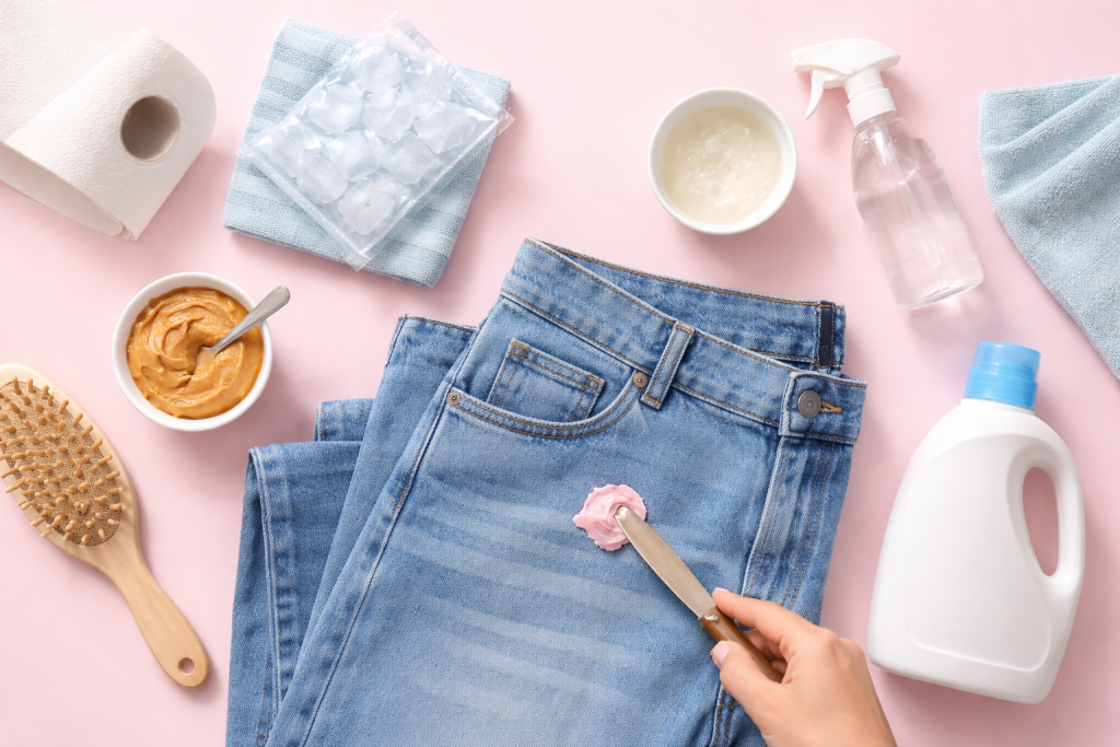 how to remove chewing gum from clothes