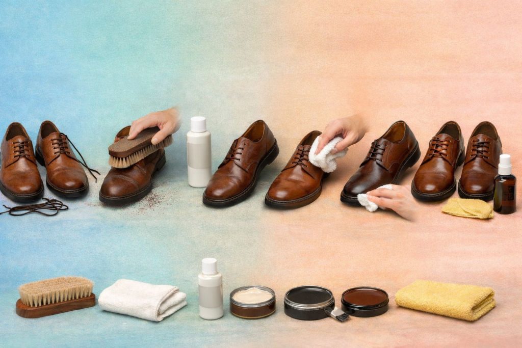 how to clean leather shoes?